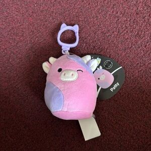 Squishmallows Patty the Cow Select Series 3.5” Clip Stuffed Plush